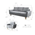 Dán sarokgarnitúra - jobbos - 253 cm X 247 cm