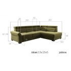 Jászberény sarokgarnitúra L - jobbos