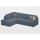 Keskeny karfás ágyazható sarokkanapé 205 cm X 293 cm - nyitható tárolóval - balos