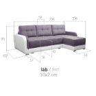 Kis L-alakú sarokkanapé - jobbos