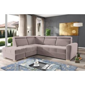   Nagykanizsa sarok ülőgarnitúra puffal - balos 274 cm X 231 cm - rózsaszín színben