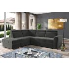 Nagykanizsa sarok ülőgarnitúra puffal - balos 274 cm X 231 cm - fekete színben