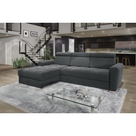  Nagykanizsa sarokkanapé - balos 270 cm X 189 cm - fekete színben