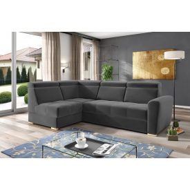   Nagykanizsa sarok ülőgarnitúra - balos 274 cm X 174 cm - fekete színben