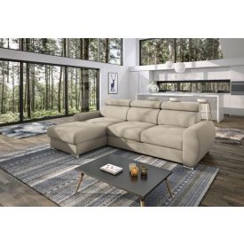 Szarvas sarokgarnitúra L - balos - bézs színben