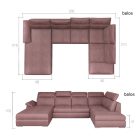 Szekszárd sarokkanapé - jobbos