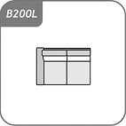 B200L - 2 személyes kanapé 1 karral bal