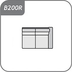 B200R - 2 személyes kanapé 1 karral jobb