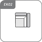 EK02 - sarokelem - állítható fejtámlával